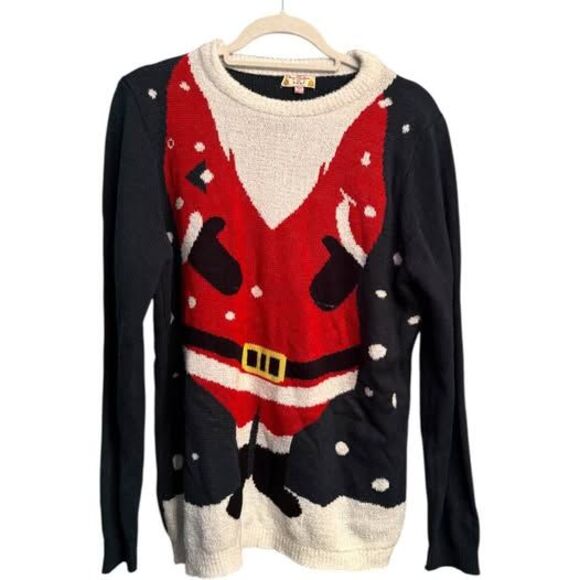 Merry Christmas By Poof Ugly Christmas Sweater Women’s Size Large - Picture 1 of 9